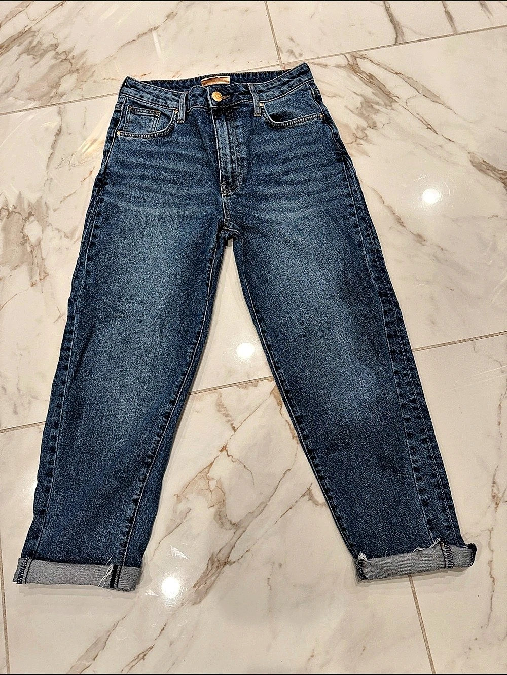 Kut from the Kloth Ashley Slouchy Barrel Leg Jeans Blue Size 2